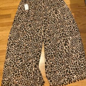 NWT Time&Tru Leopard Print Trouser Pants - Size 2x